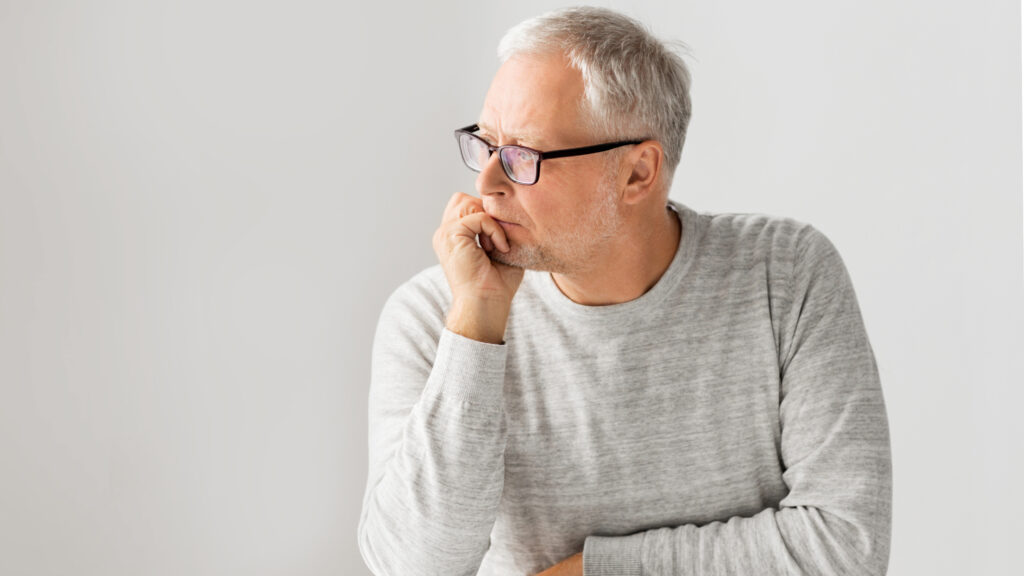 Man thinking about management courses